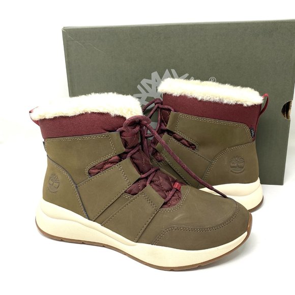 Timberland WOMEN‘S Size 8.5 TB 0A2CR2 901 BOROUGHS PROJECT PULL ON BOOTS Olive - Picture 2 of 11